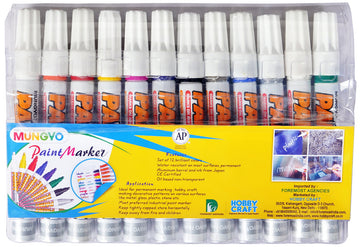 MUNGYO PAINT MARKER, 1DOZ., WHITE