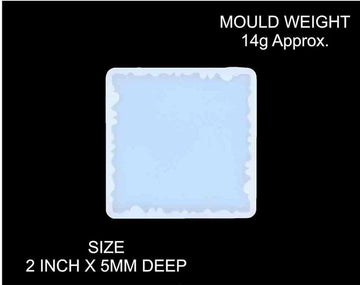 2" Square Agate Coaster Keychain Pendant Mould