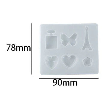6 Cavity Jewellery & Keychain Mould URP230