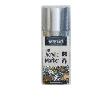 Brustro Acrylic (DIY) Marker Set of 3 - Black, White & Gold
(4)4 total reviews