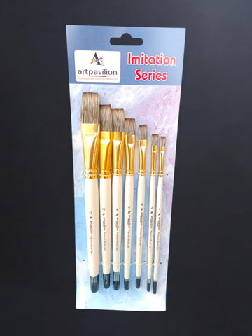 S 586 FLAT BRUSH SET OF 7