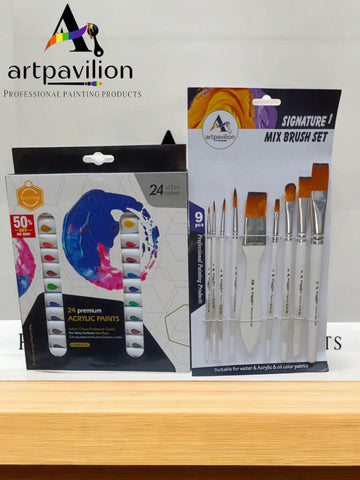 ACRYLIC COLOR AND SIGNATURE BRUSH COMBO