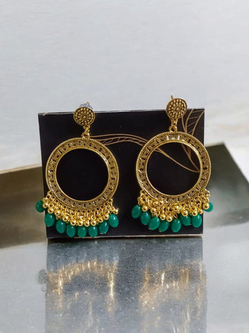 EAR RING JHUMKA GOLD WITH MOTI