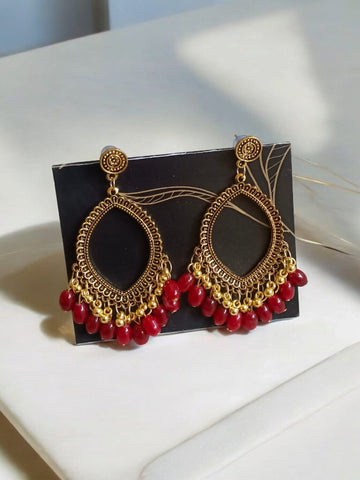 EAR RING JHUMKA GOLD WITH MOTI