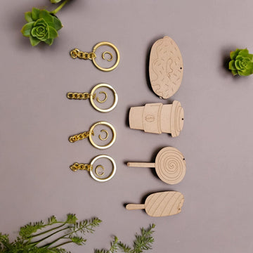 MDF KEYCHAIN SET OF 4 PCS