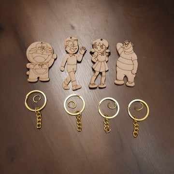 MDF KEYCHAIN SET OF 4 PCS