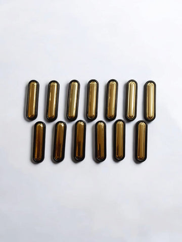 A.P ACRYLIC ROAMN NO SET GOLD AND BLACK 1.5 INCH