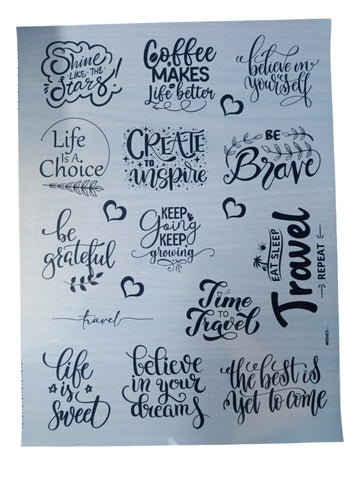 RESIN INSERT SHEET WISHES