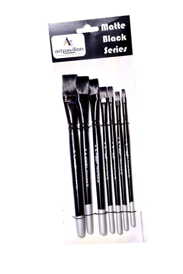 S-202 BLACK FLAT BRUSH SET OF 7