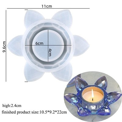 LOTUS SHAPE TEALIGHT CANDLE HOLDER - SILICONE MOLD - DESIGN - : URP226-RM