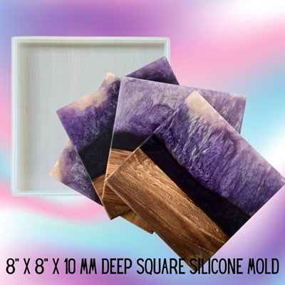 8"" x 8"" SQUARE PLAIN TRAY 10MM - URP238-RM"