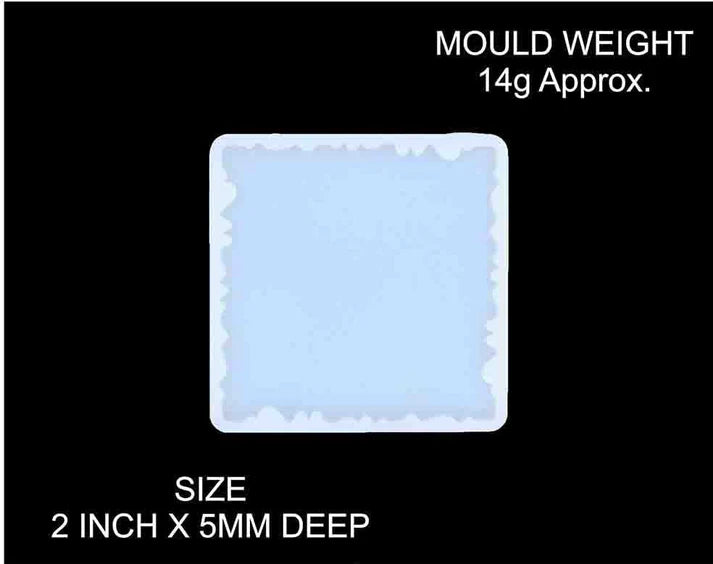 2" Square Agate Coaster Keychain Pendant Mould