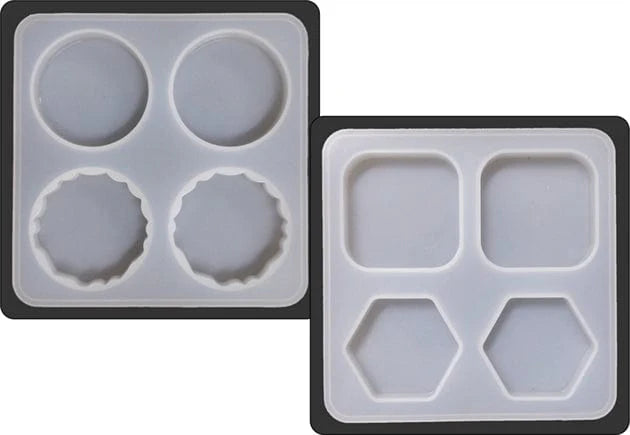 2 In 1 Pop Socket Mould (Agate, Round, Square, Hexagon) - URP227- RM