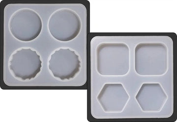 2 In 1 Pop Socket Mould (Agate, Round, Square, Hexagon) - URP227- RM