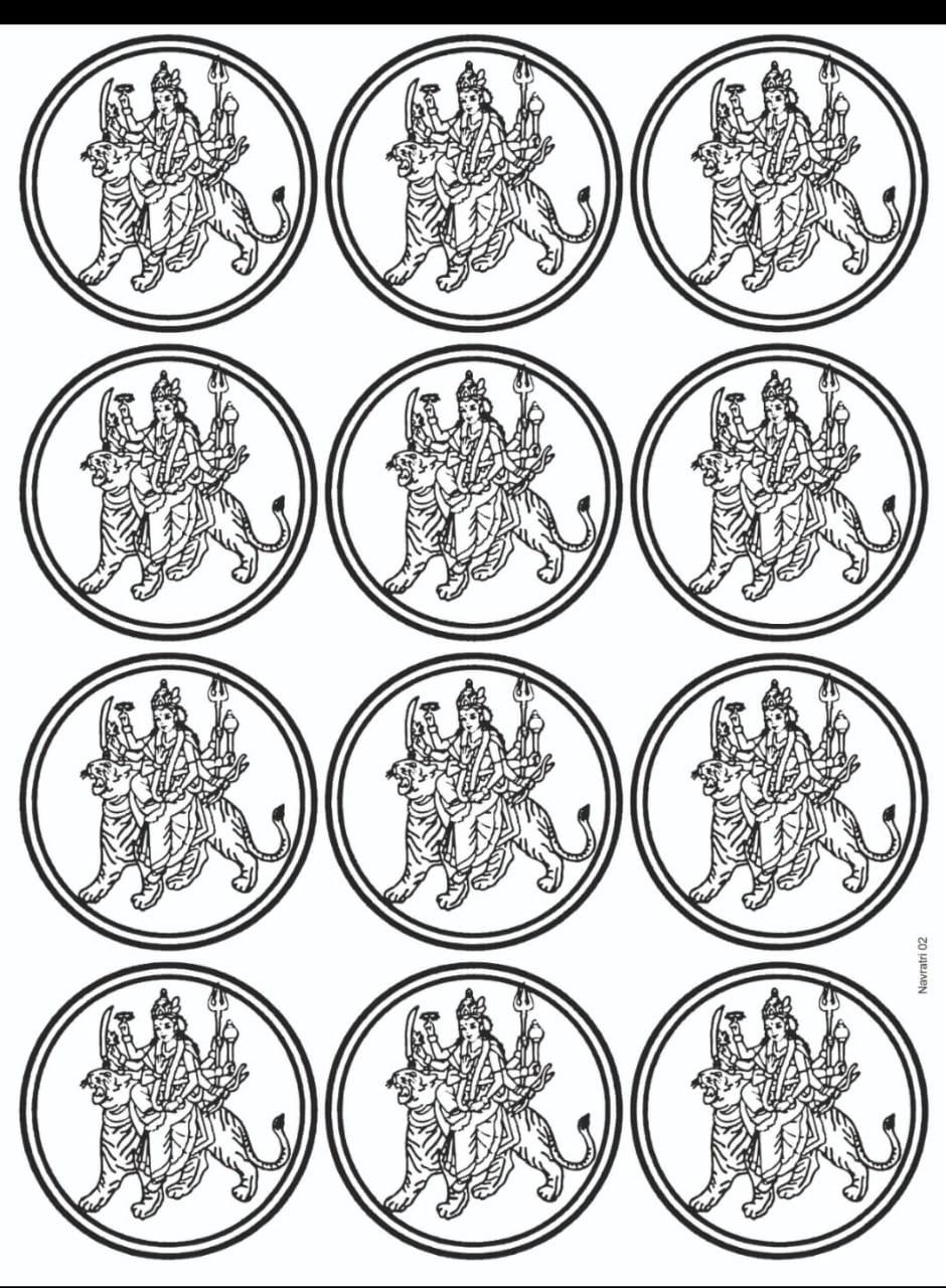 NAVRATRI 02 RESIN STICKER