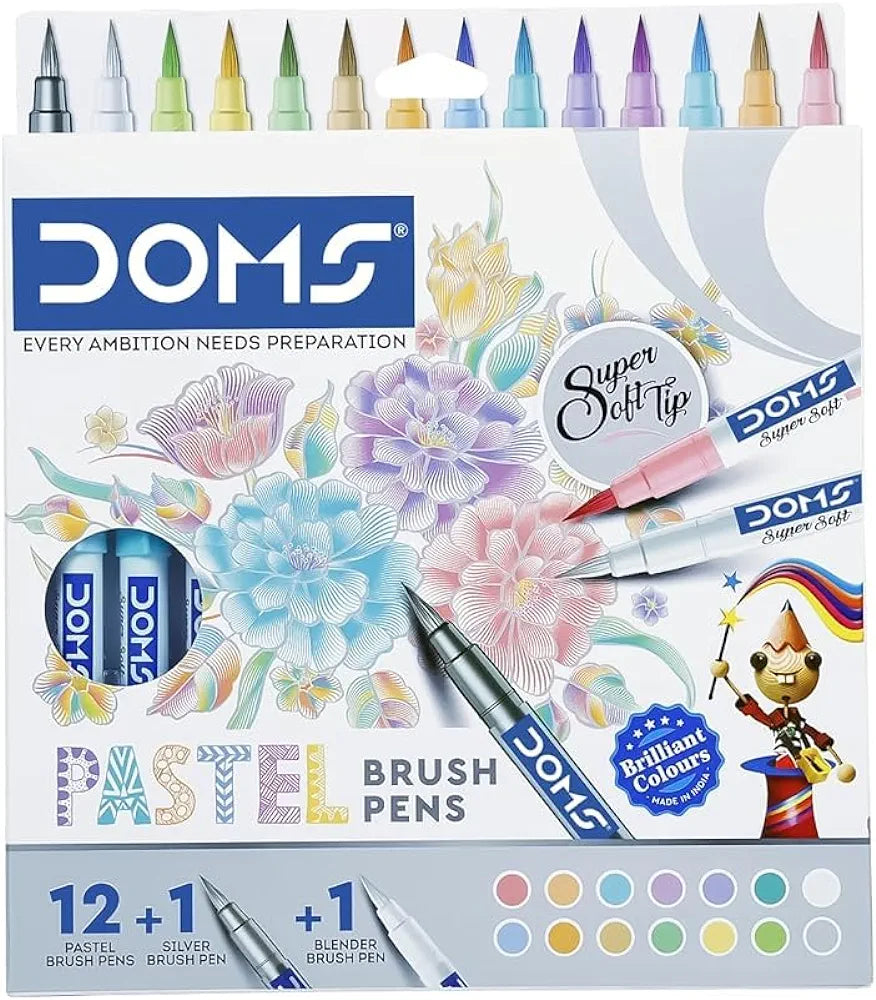 DOMES PASTEL TONE BRUSH PENS PACK OF 14