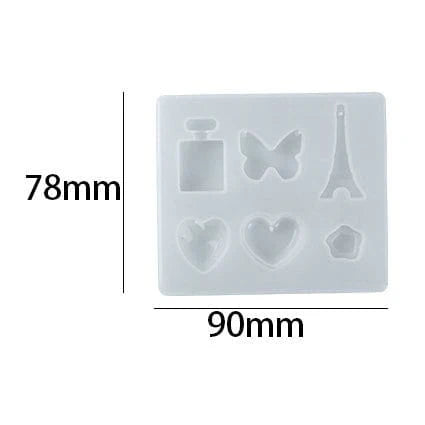 6 Cavity Jewellery & Keychain Mould URP230