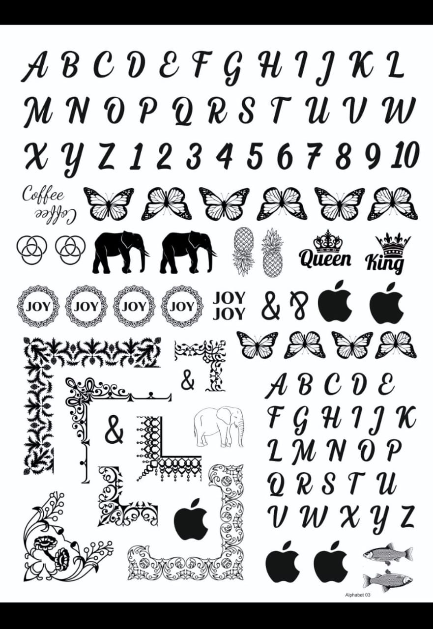 ALPHABET 03 RESIN STICKER