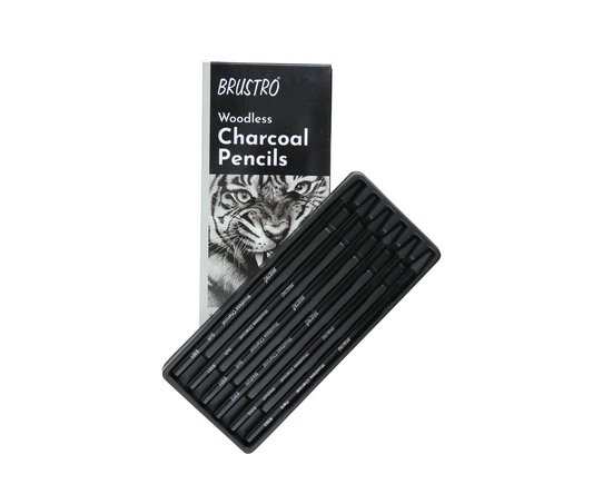 BR WOODLESS CHARCOL SET OF 12