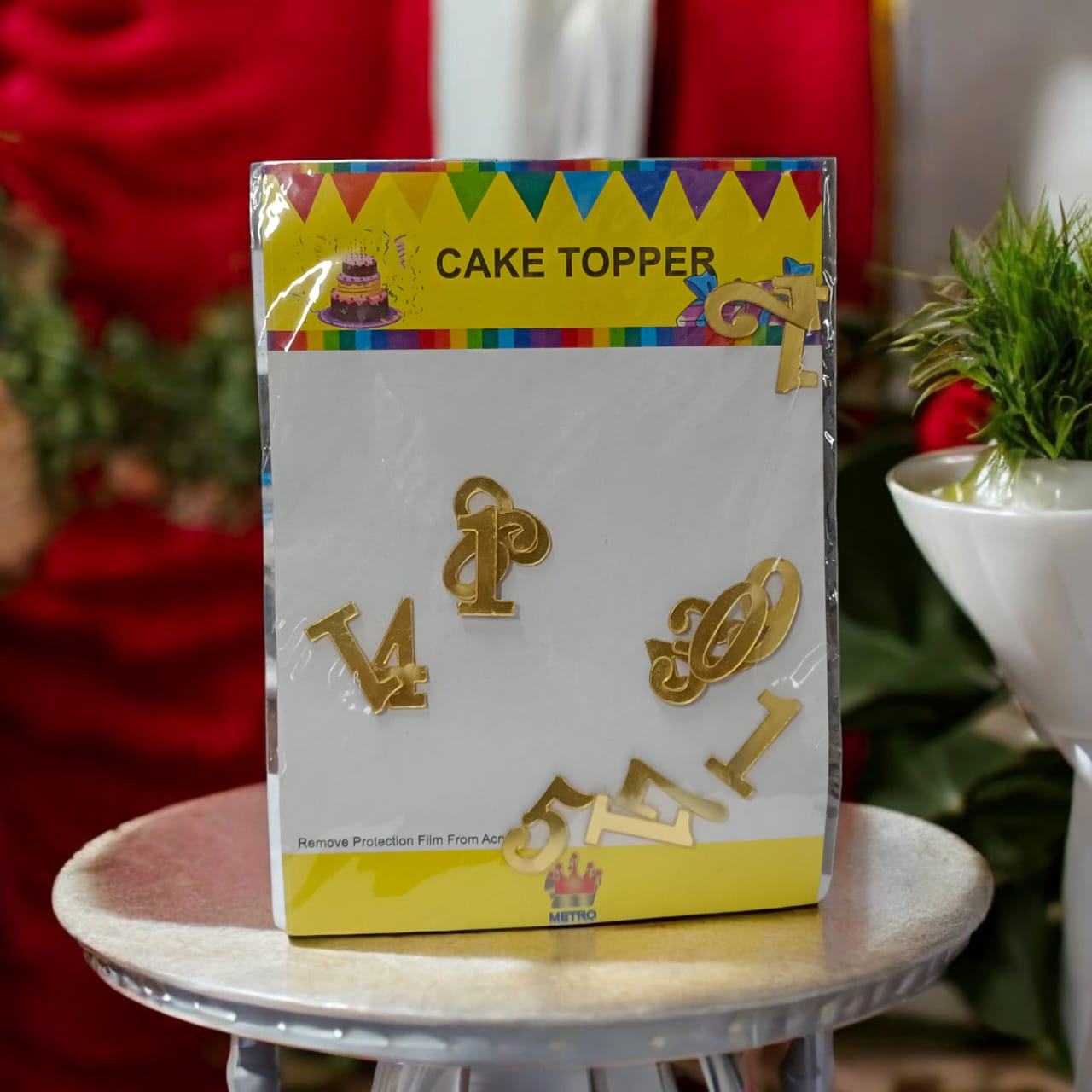 CLOCK ACRYLIC NO 1 INCH GOLD ENGLISH