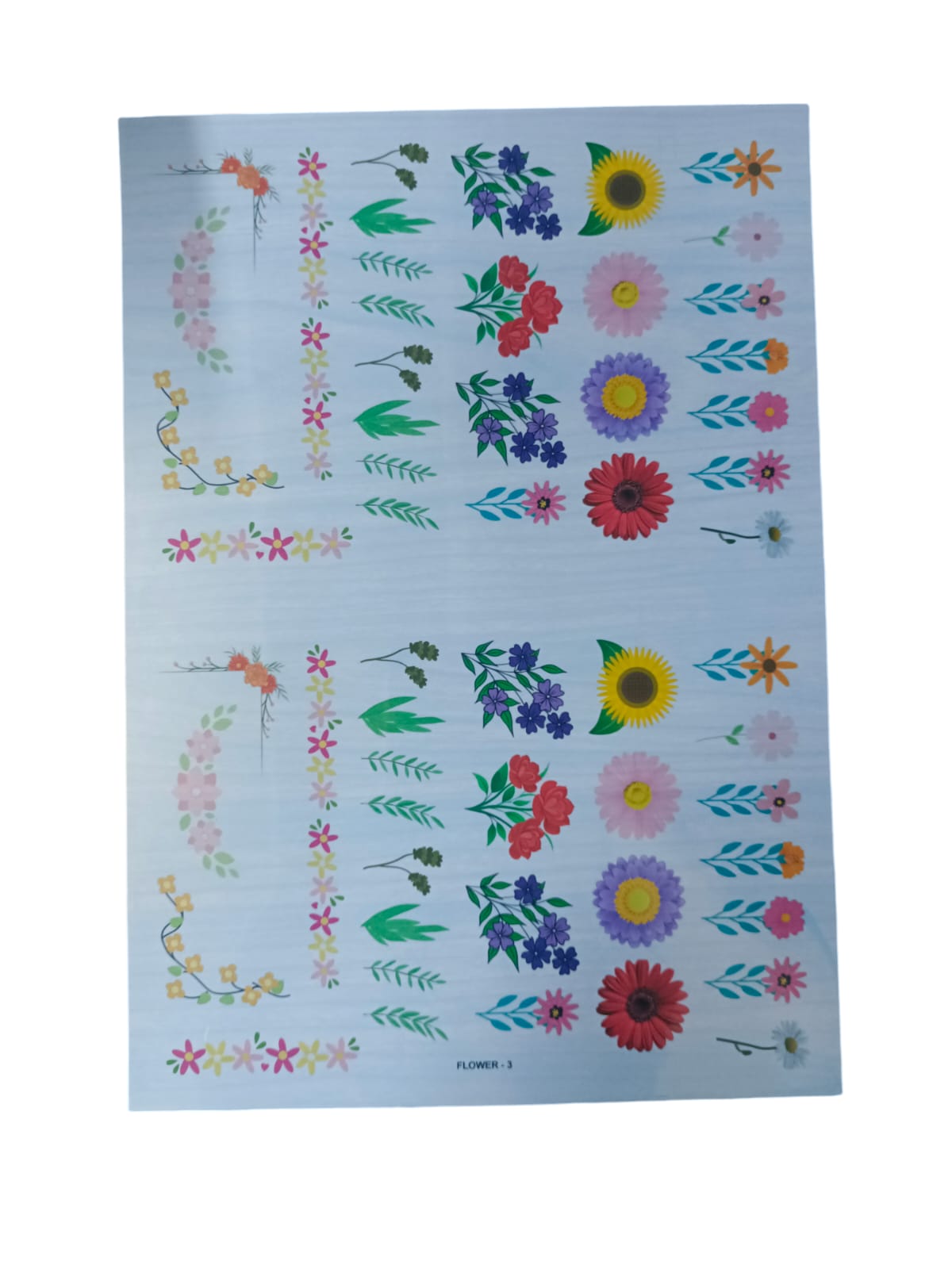 RESIN INSERT SHEET FLOWER  3