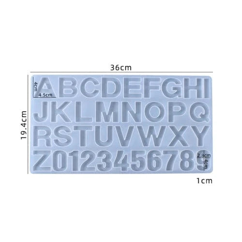 Front Pouring Alphabet Without Hole Mould URP202RM