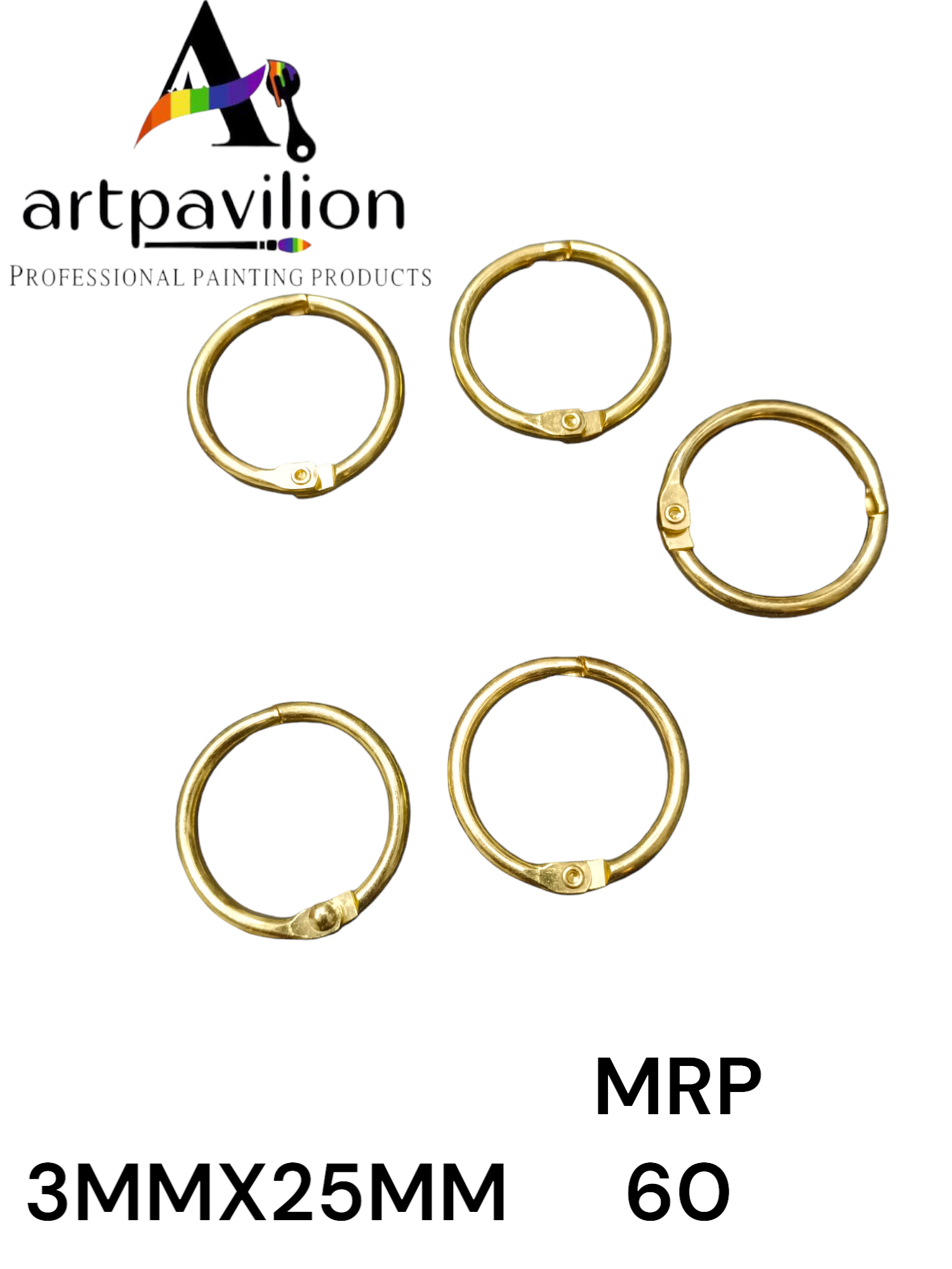 BOOK RING GOLD 3MMX25MM