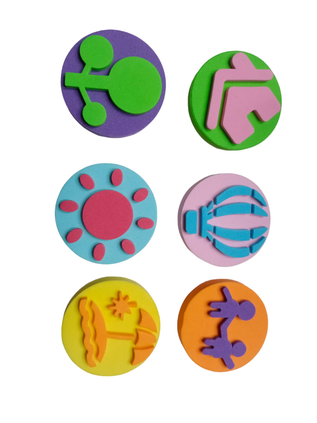 FOAM STAMPOS SET OF 6