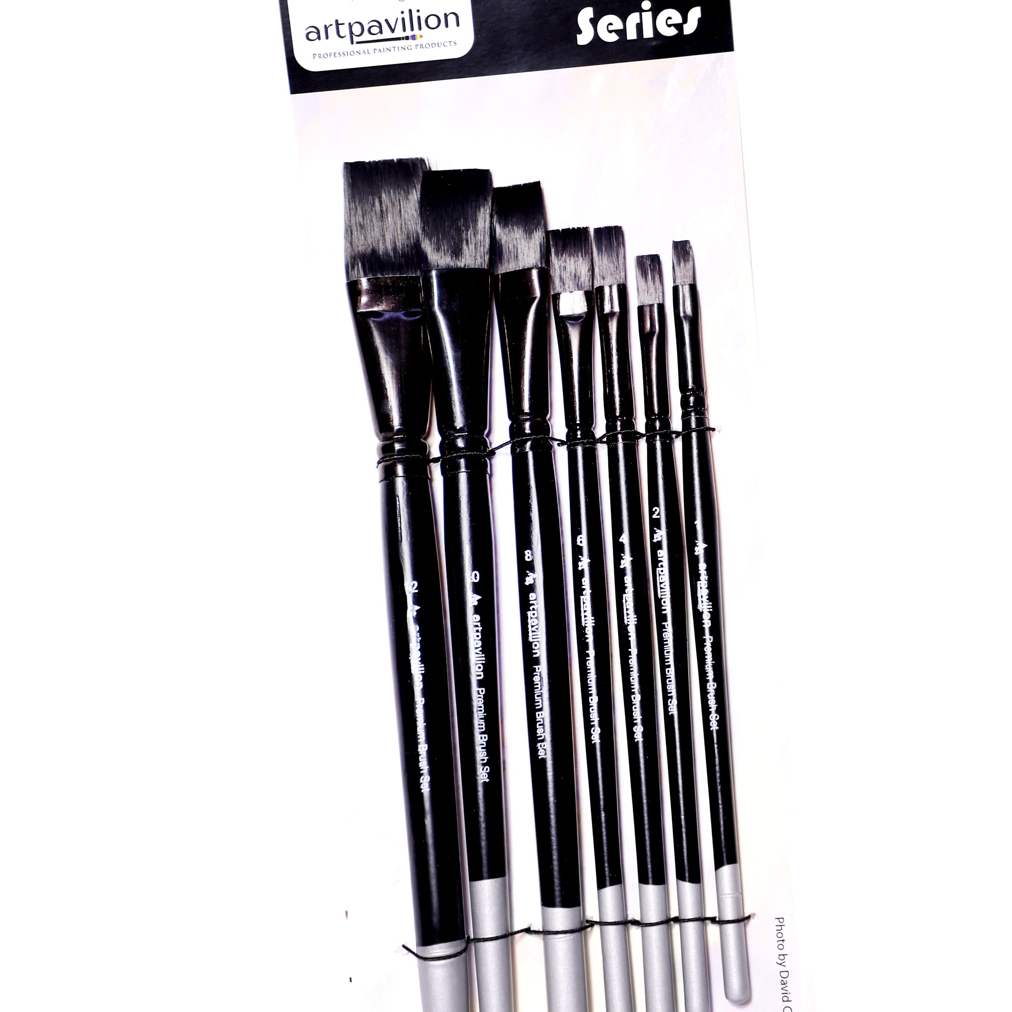 S-202 BLACK FLAT BRUSH SET OF 7